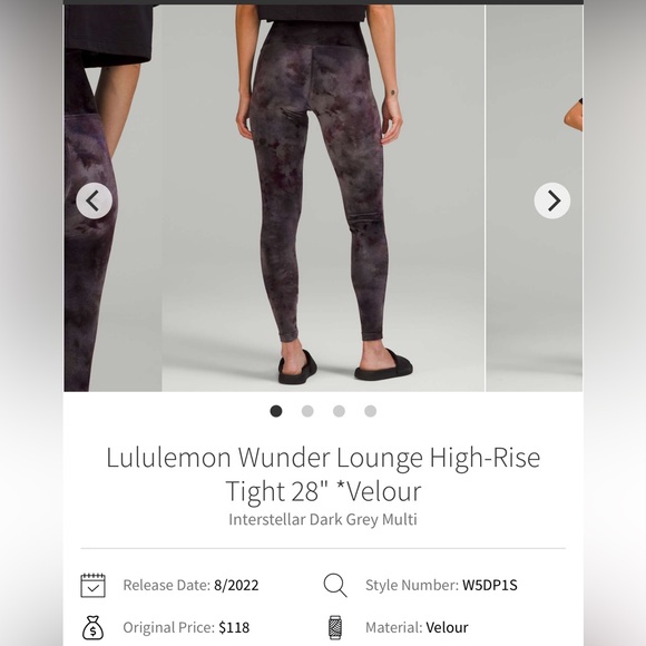 lululemon athletica Pants - Lululemon Wunder Lounge HR Velour Leggings 10